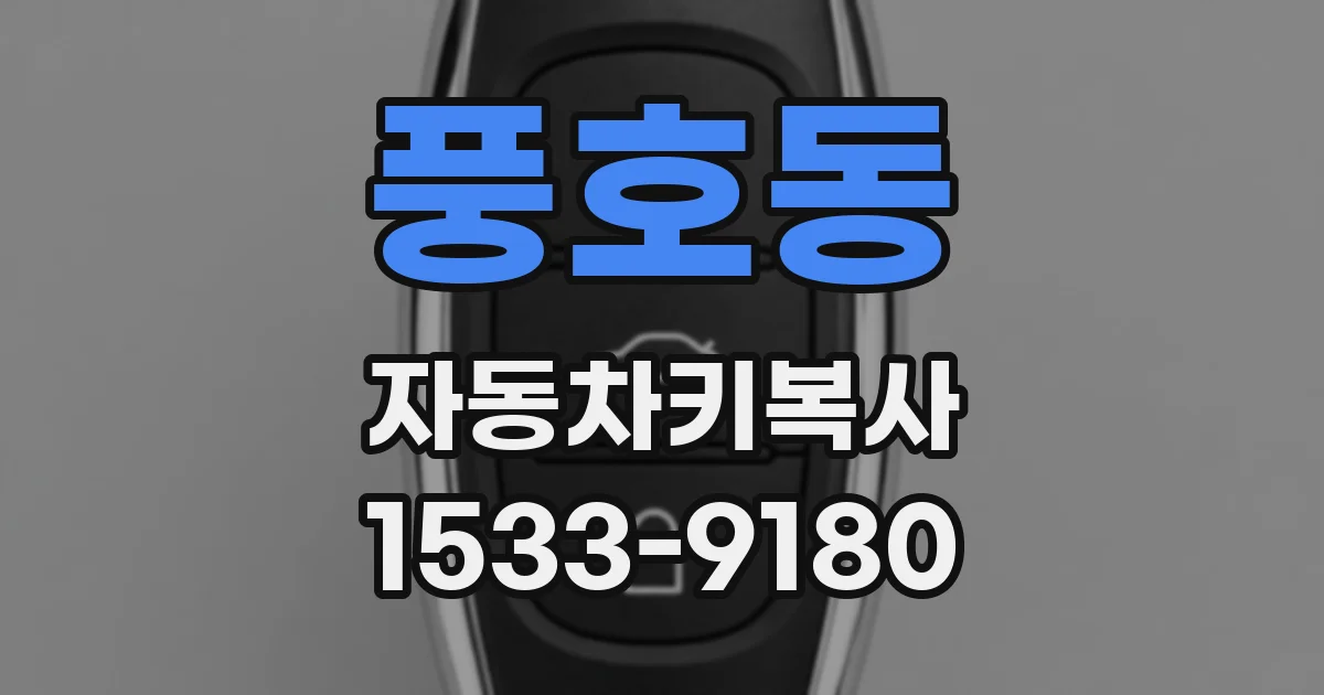 풍호동 자동차키복사
