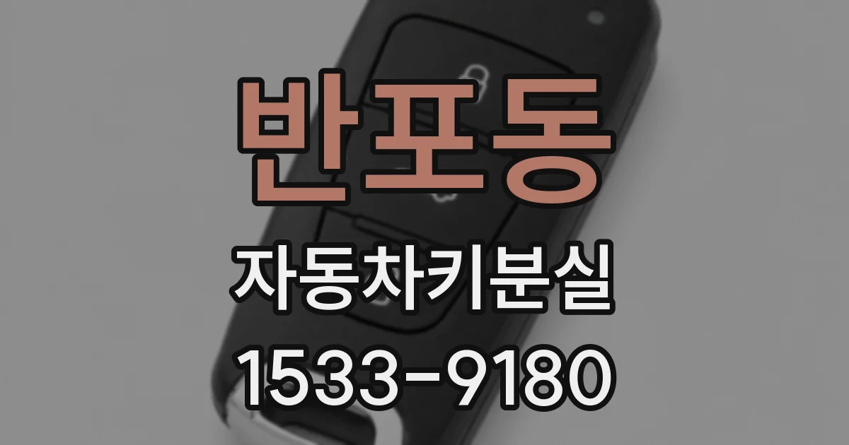 반포동 자동차키분실