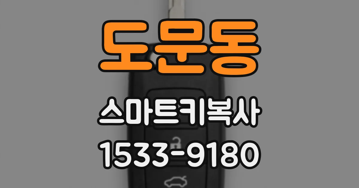 도문동 스마트키복사