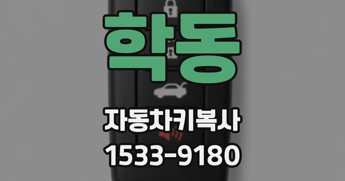학동 자동차키복사