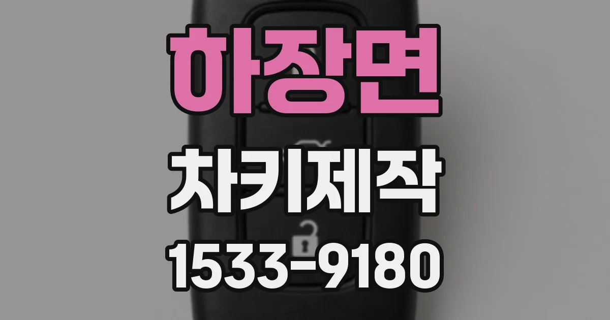 하장면 차키제작