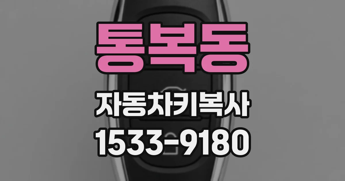 통복동 자동차키복사