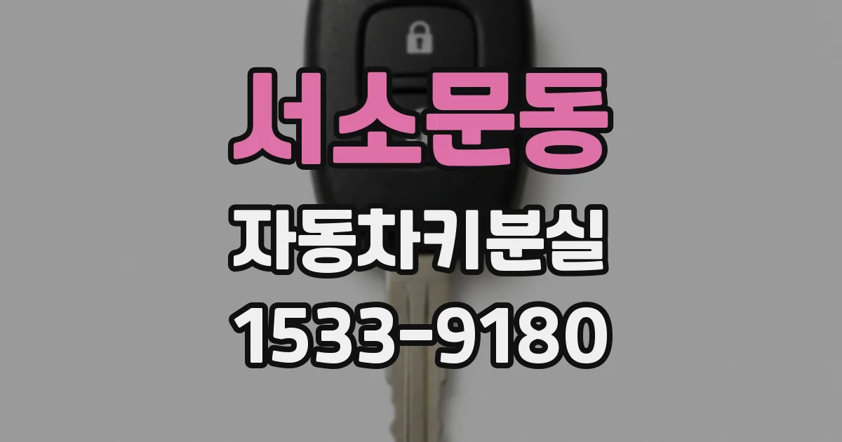 서소문동 자동차키분실