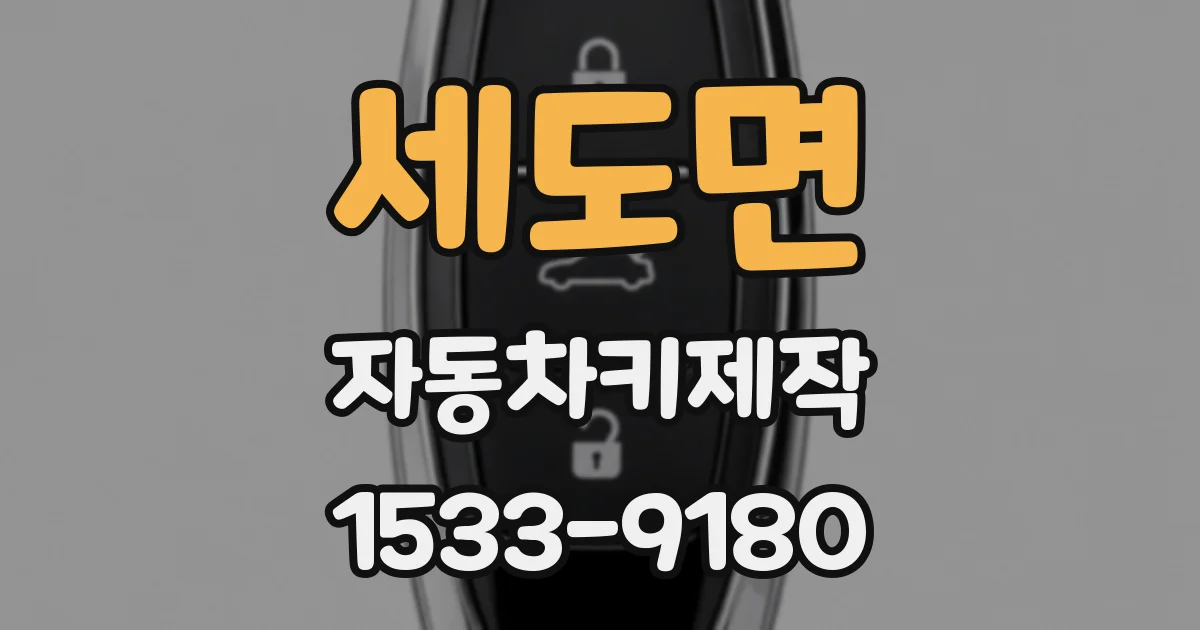 세도면 자동차키제작