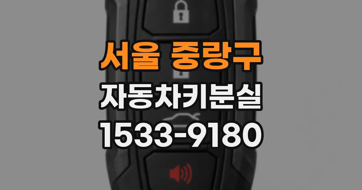 서울 중랑구 자동차키분실