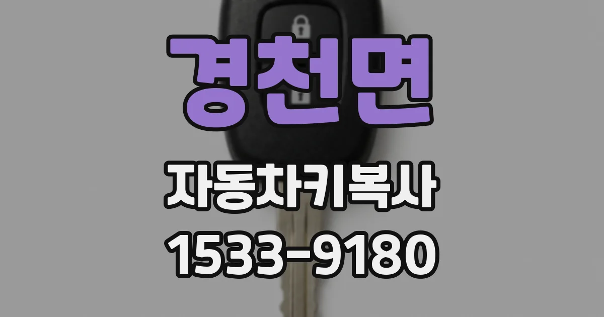 경천면 자동차키복사