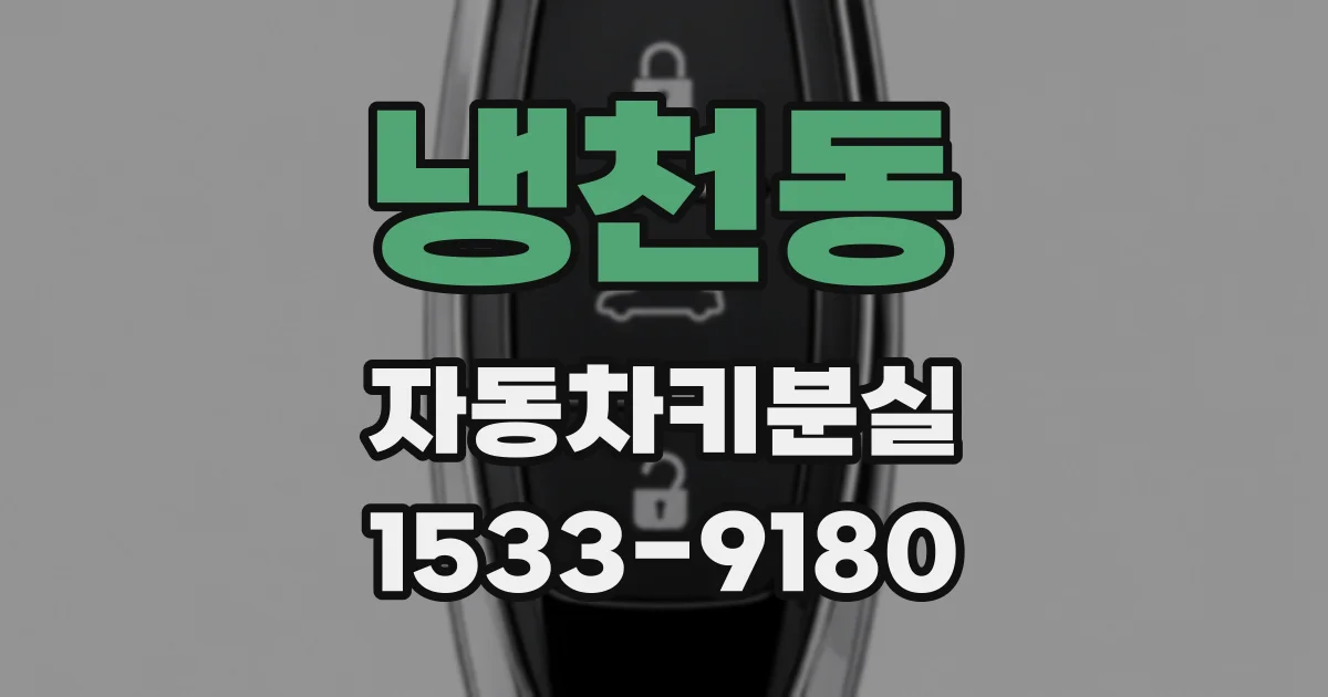 냉천동 자동차키분실