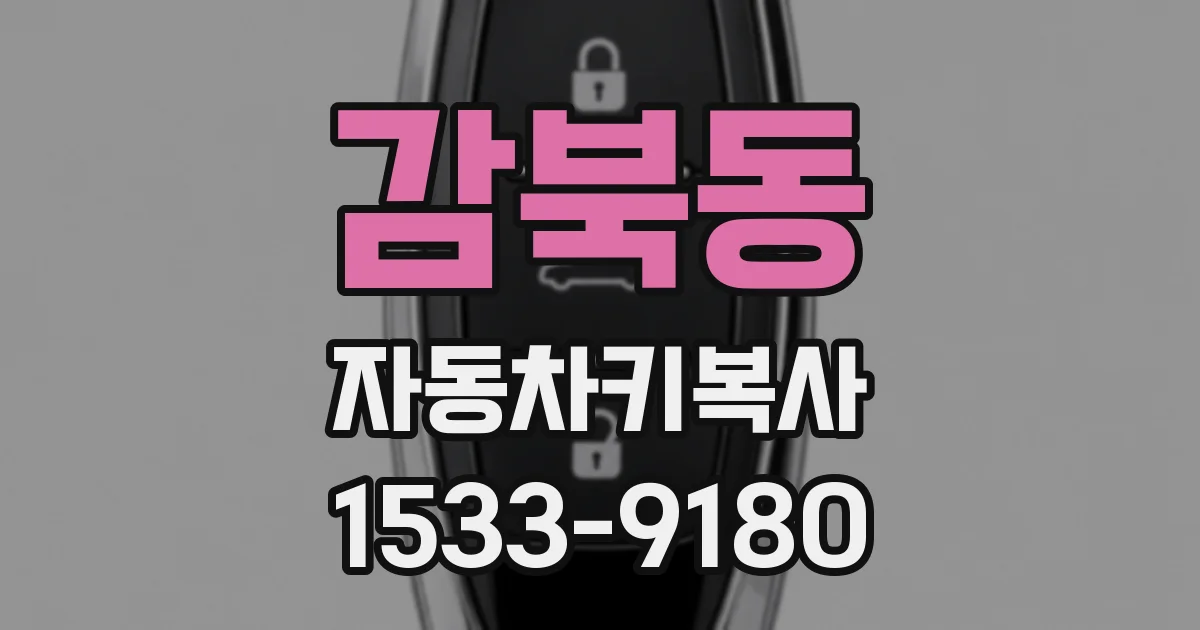 감북동 자동차키복사