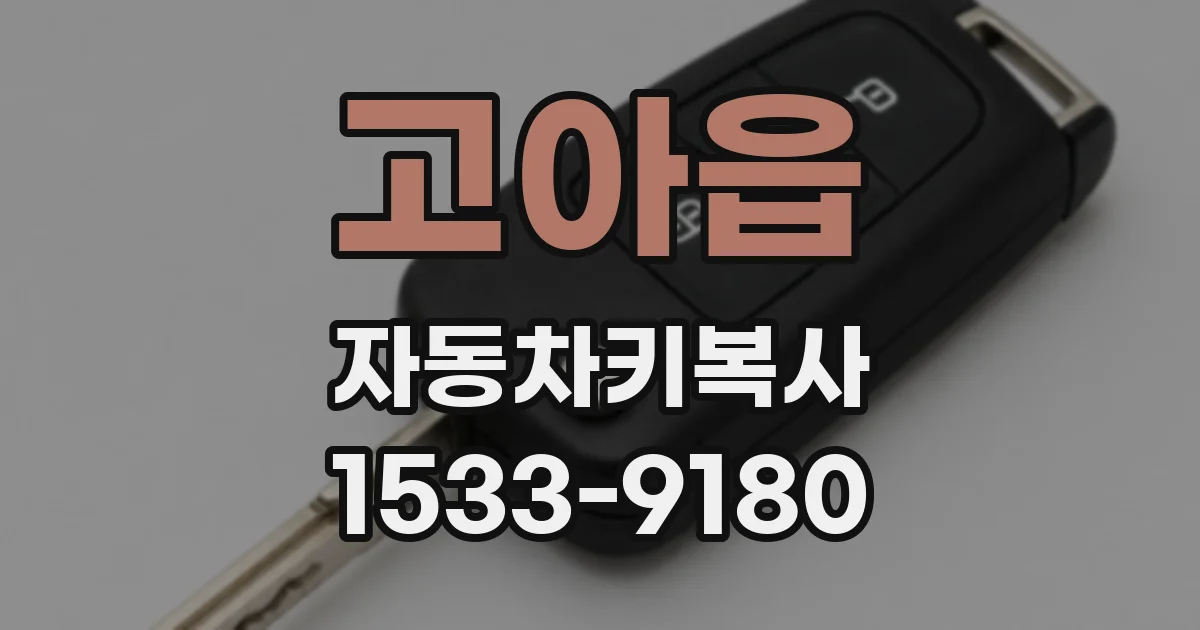 고아읍 자동차키복사