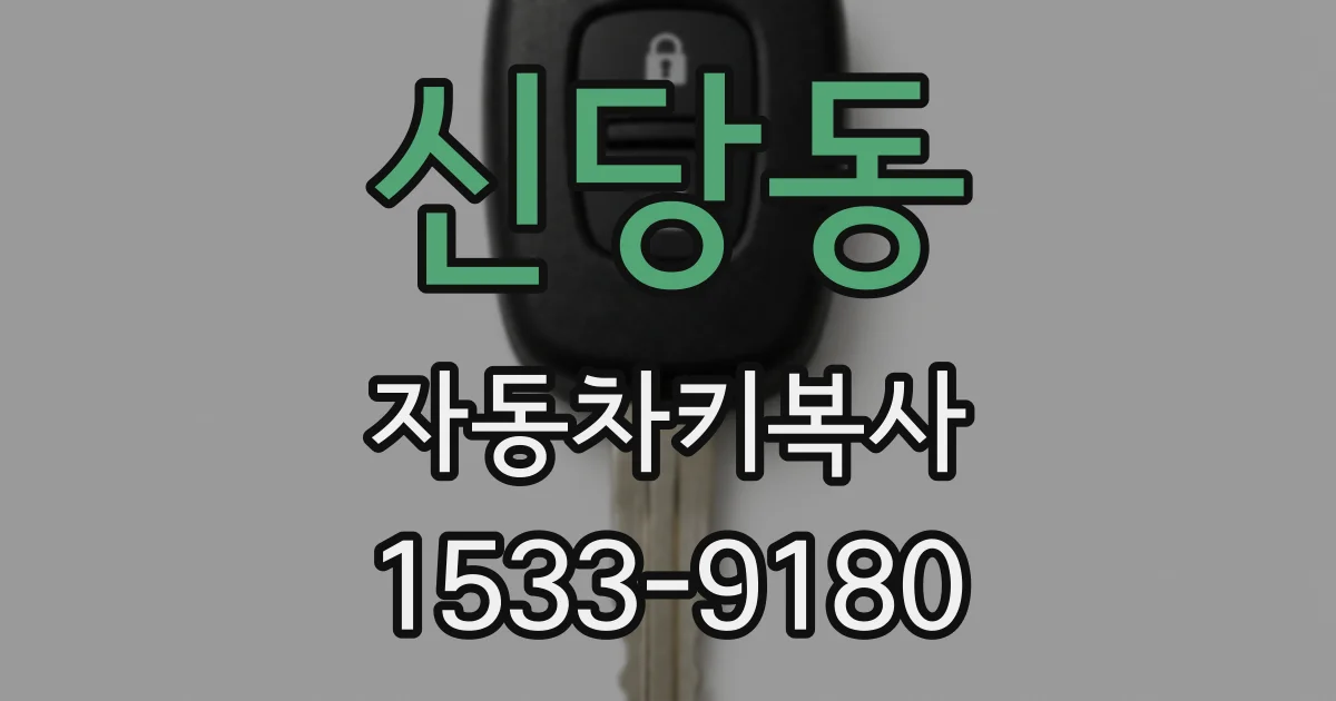 신당동 자동차키복사