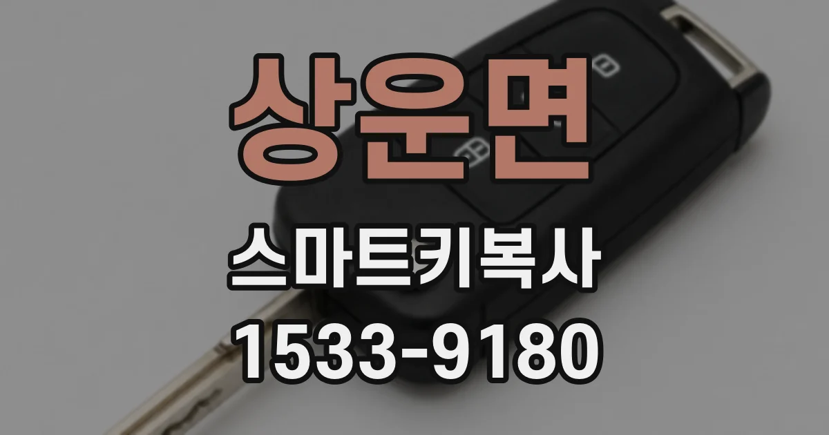 상운면 스마트키복사