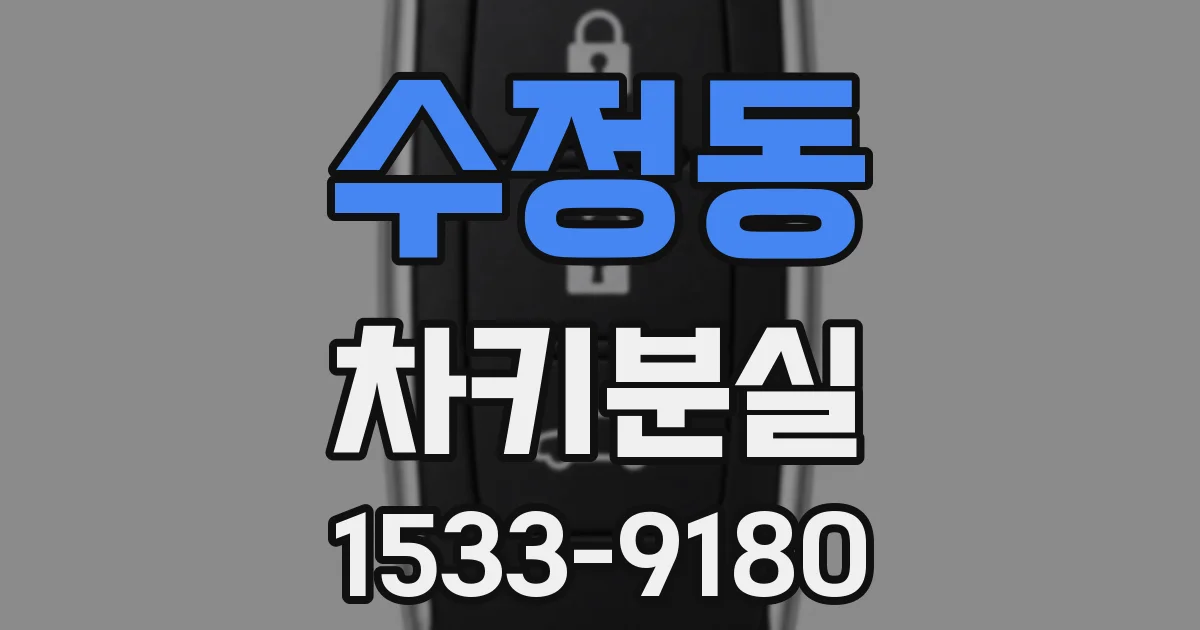 수정동 차키분실