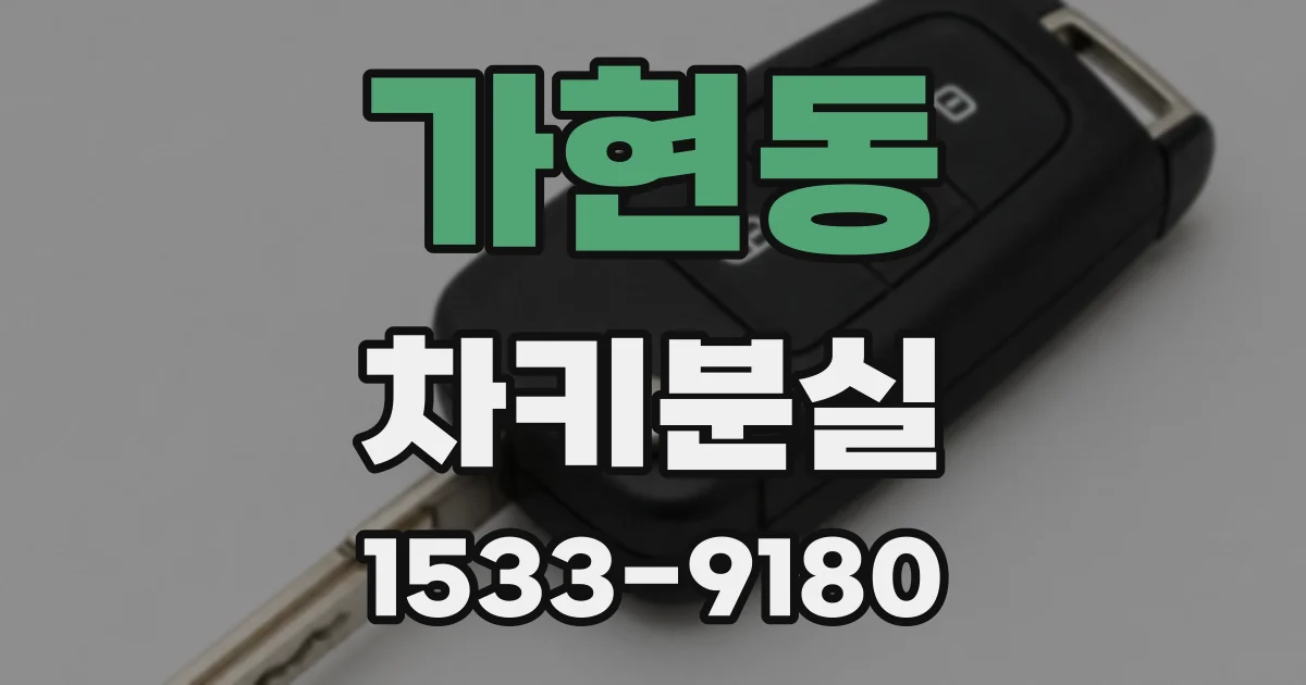 가현동 차키분실