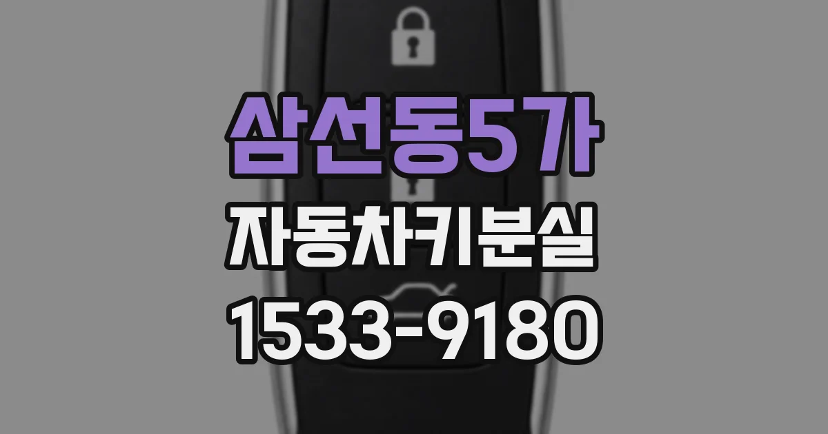 삼선동5가 자동차키분실