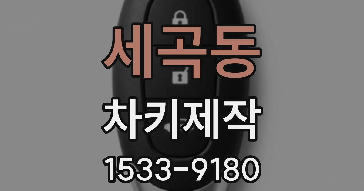 세곡동 차키제작