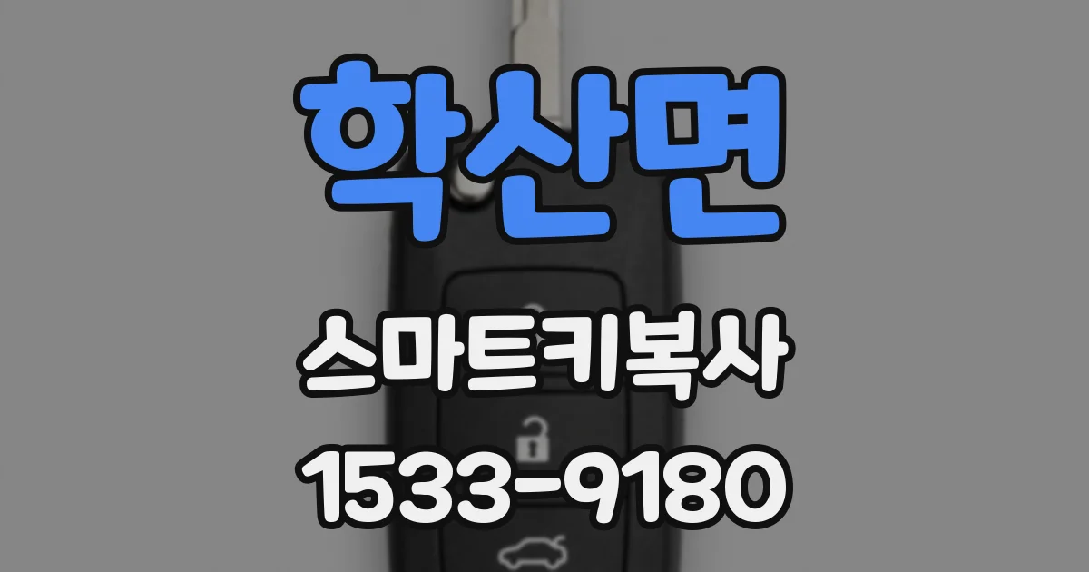 학산면 스마트키복사