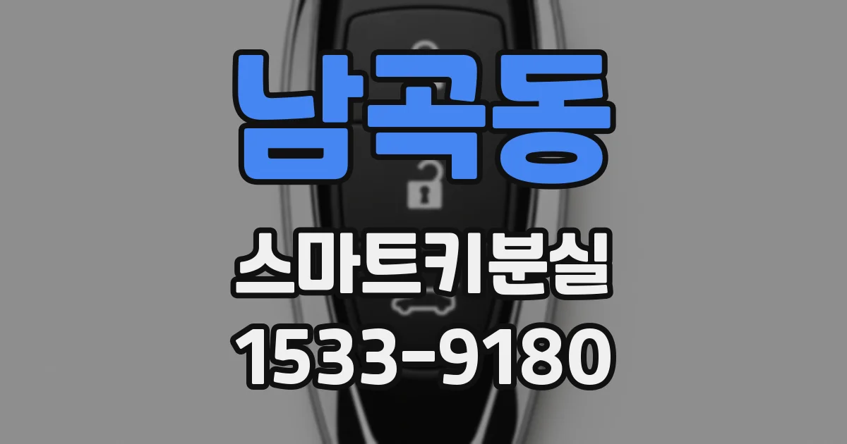 남곡동 스마트키분실