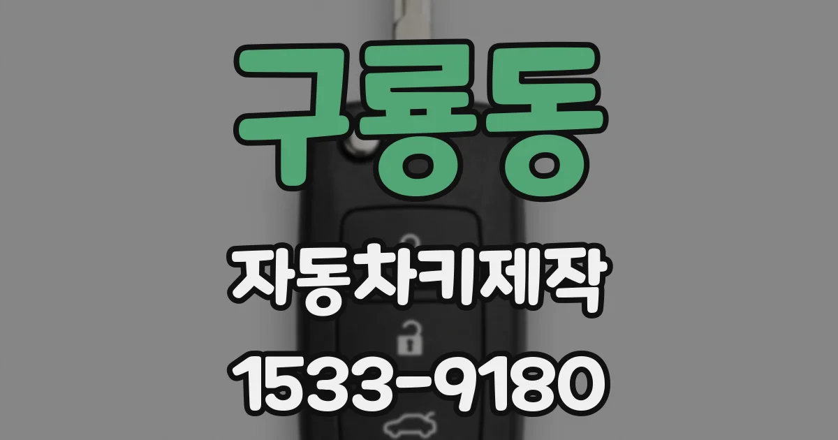 구룡동 자동차키제작