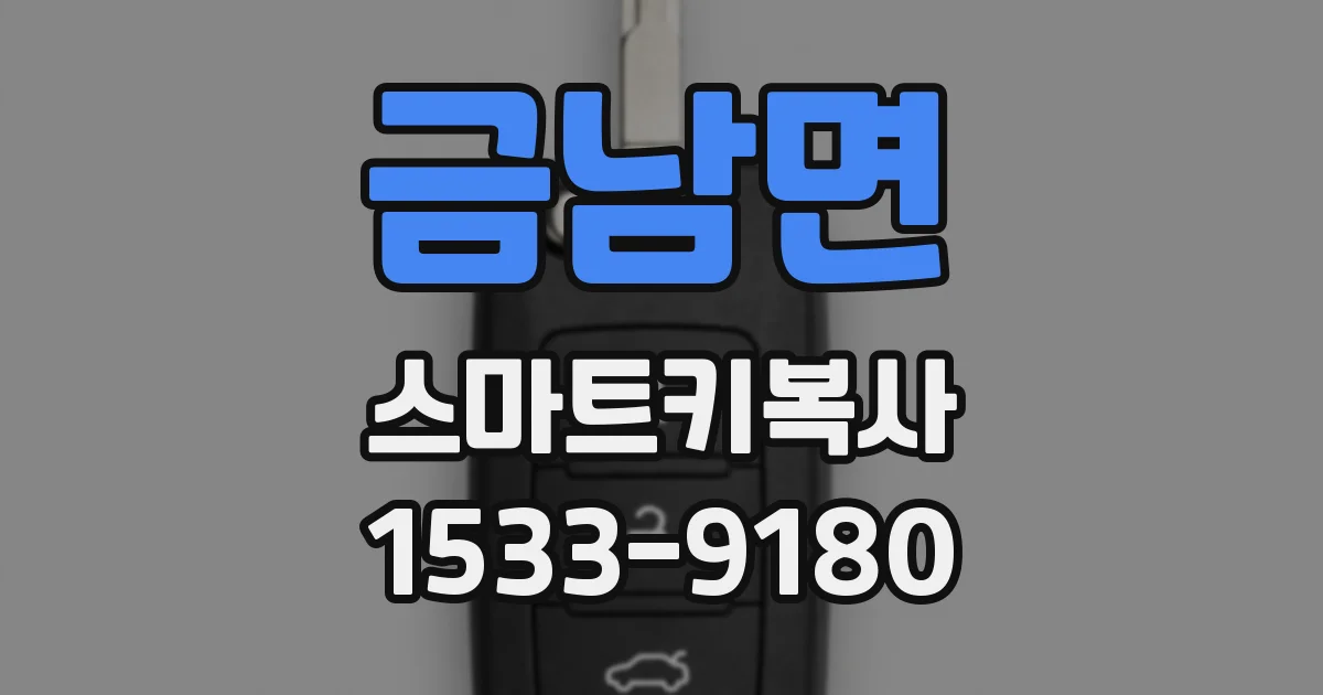 금남면 스마트키복사