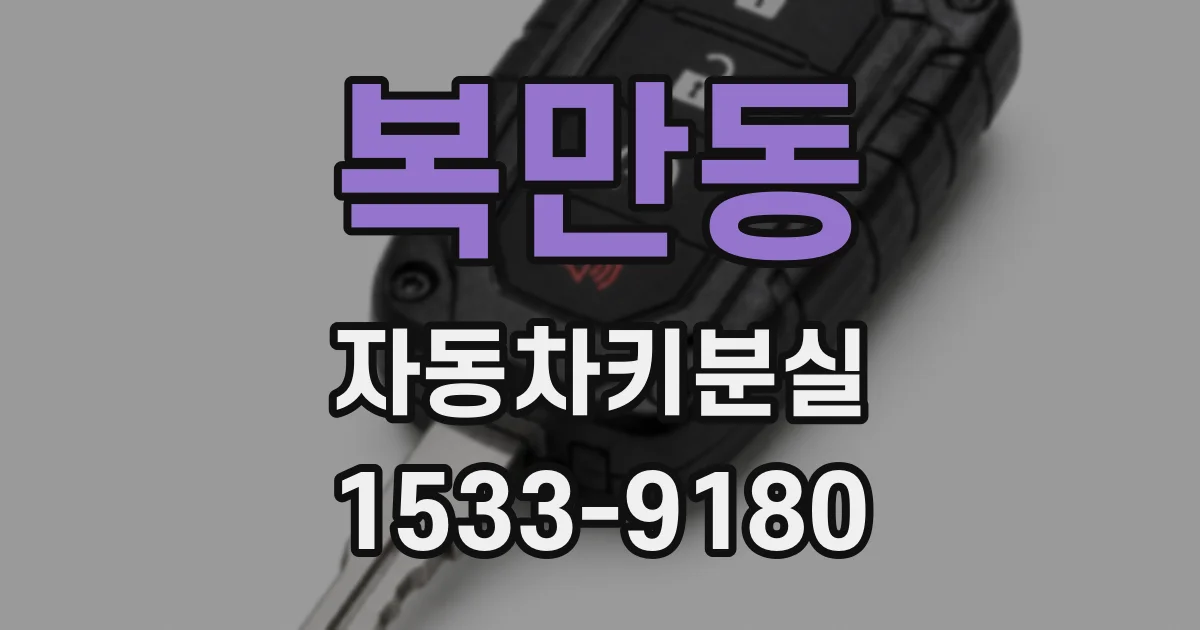 복만동 자동차키분실