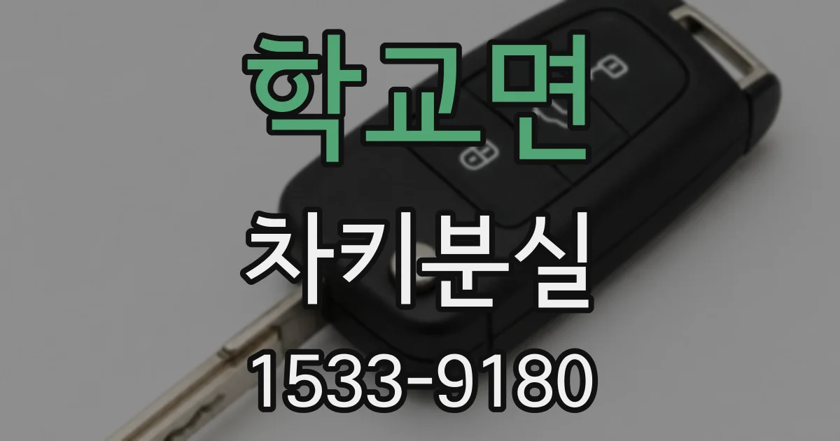 학교면 차키분실