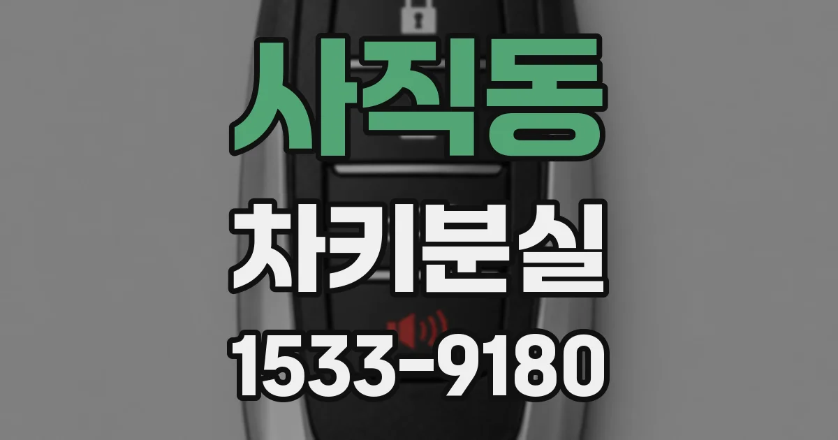 사직동 차키분실