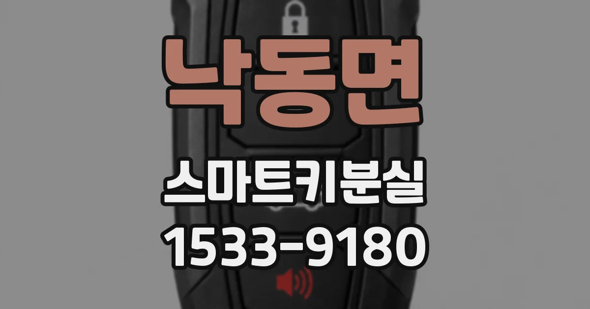 낙동면 스마트키분실