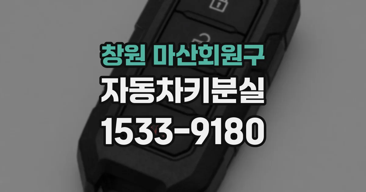 창원 마산회원구 자동차키분실
