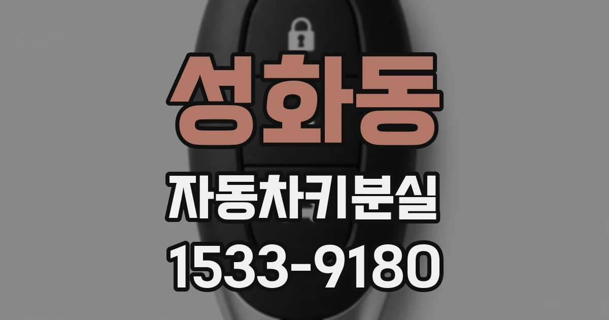 성화동 자동차키분실