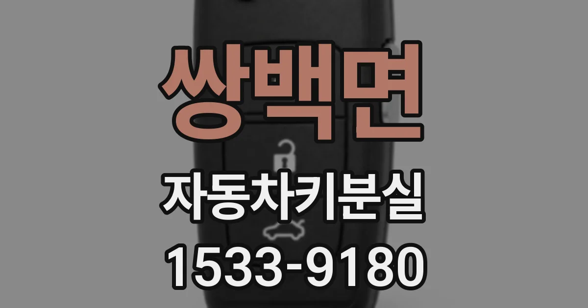 쌍백면 자동차키분실