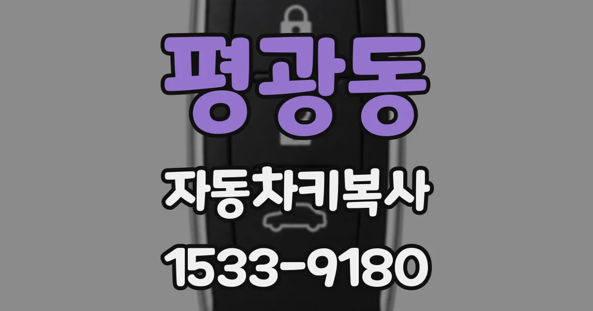 평광동 자동차키복사