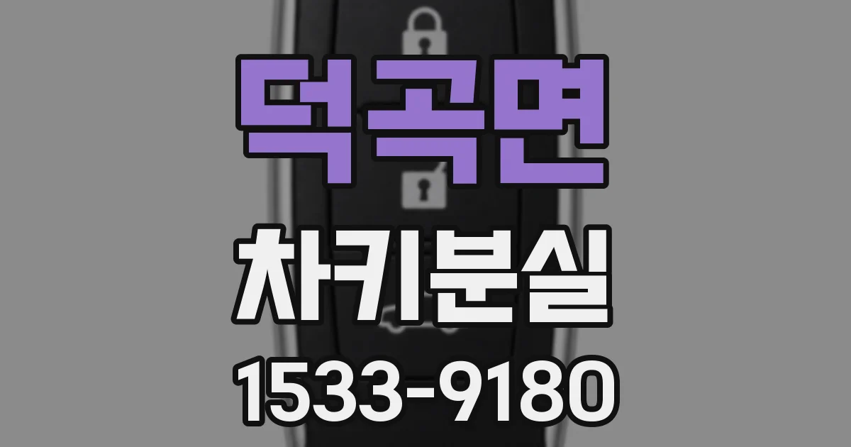 덕곡면 차키분실