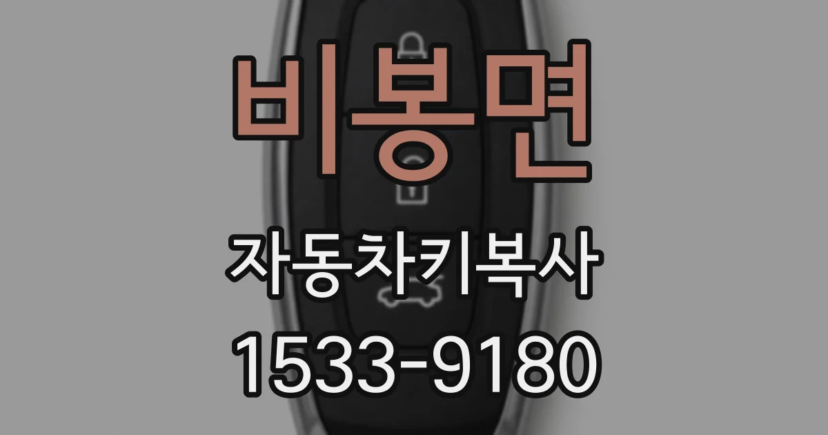 비봉면 자동차키복사