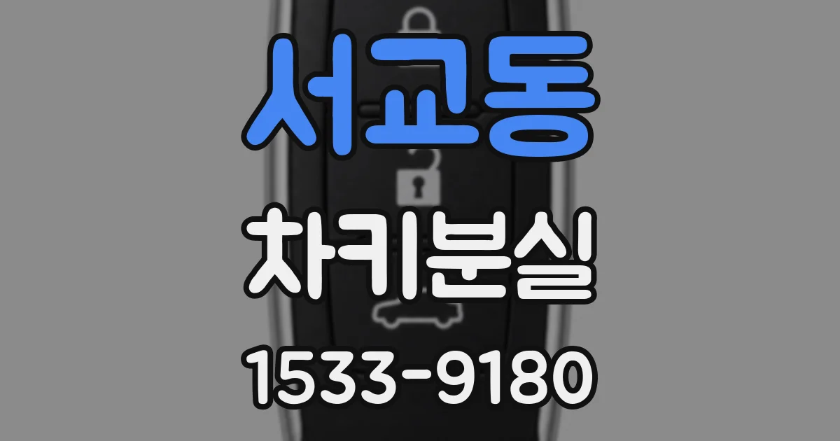 서교동 차키분실