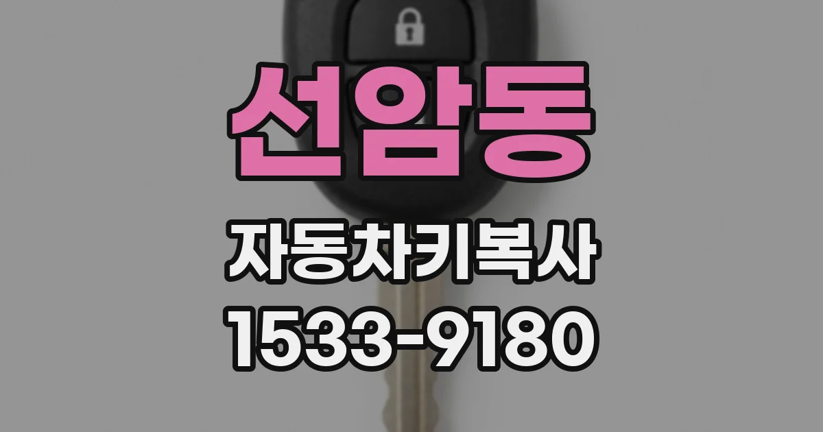 선암동 자동차키복사