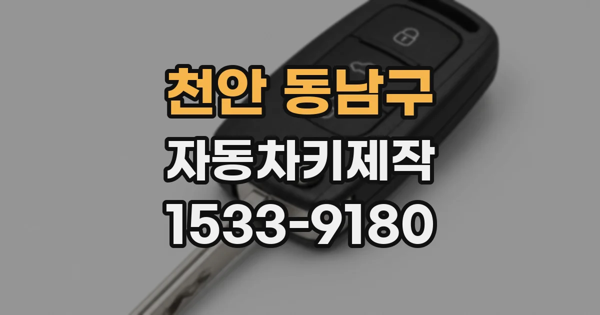 천안 동남구 자동차키제작