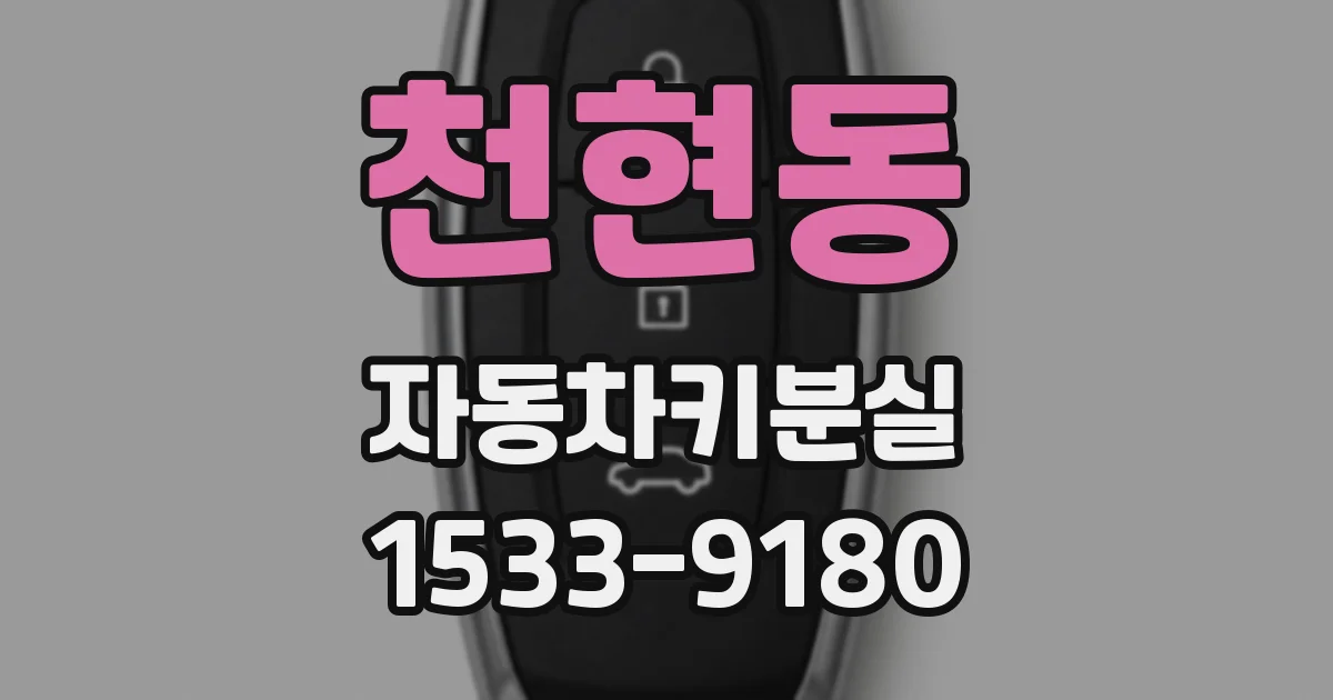 천현동 자동차키분실