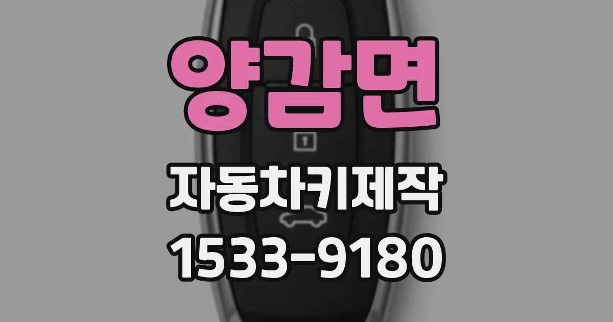 양감면 자동차키제작