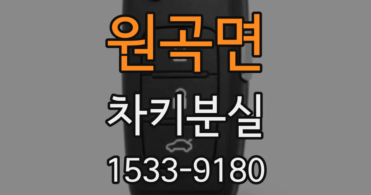 원곡면 차키분실