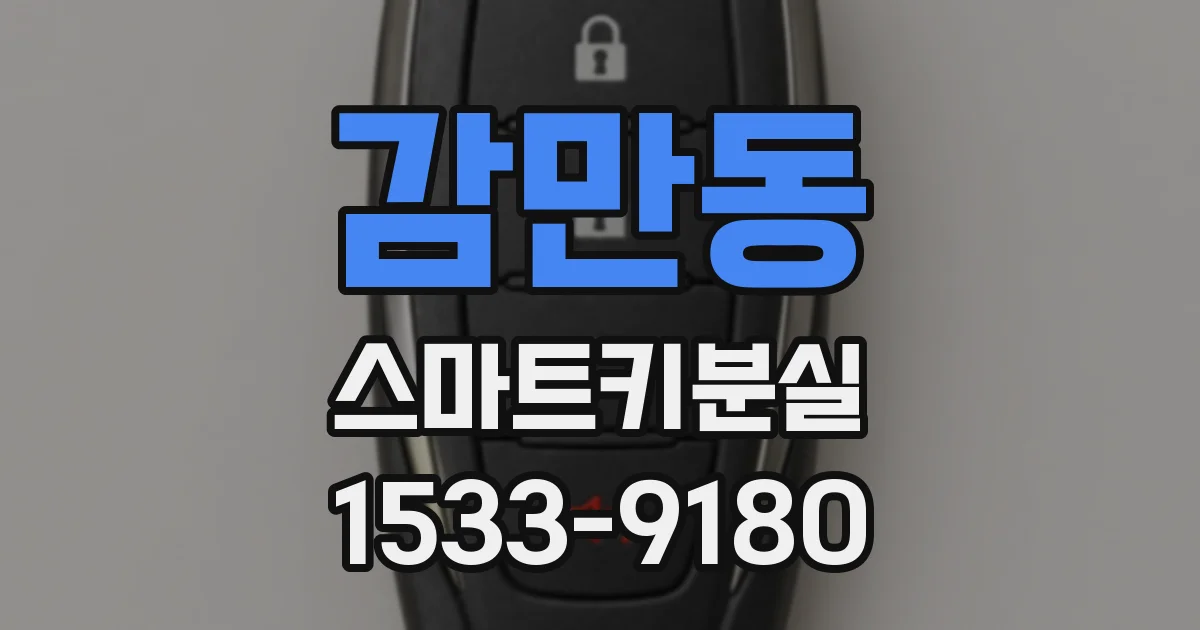 감만동 스마트키분실