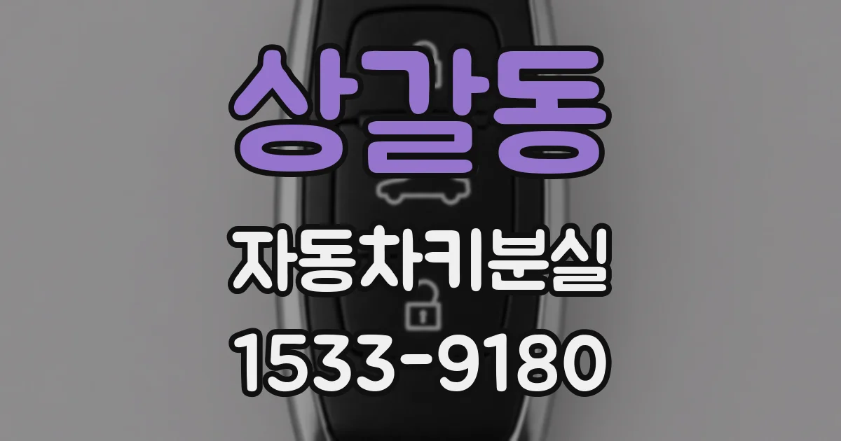 상갈동 자동차키분실