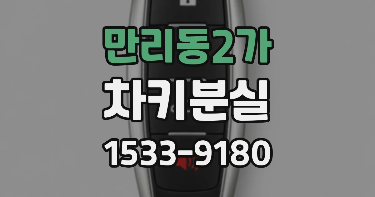 만리동2가 차키분실