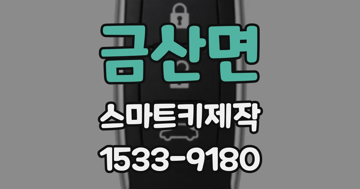 금산면 스마트키제작