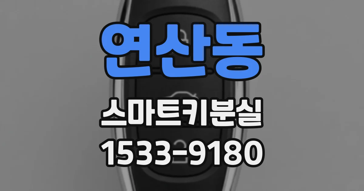 연산동 스마트키분실
