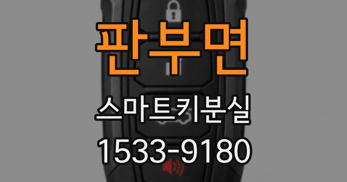 판부면 스마트키분실