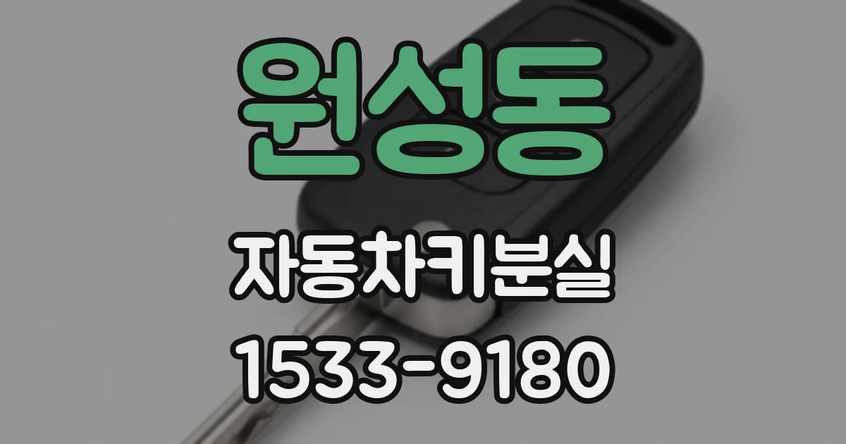 원성동 자동차키분실