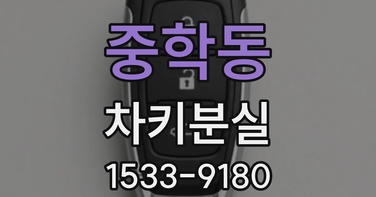 중학동 차키분실