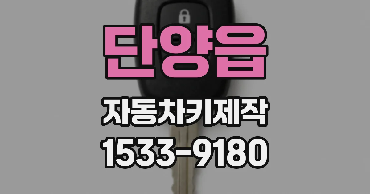 단양읍 자동차키제작