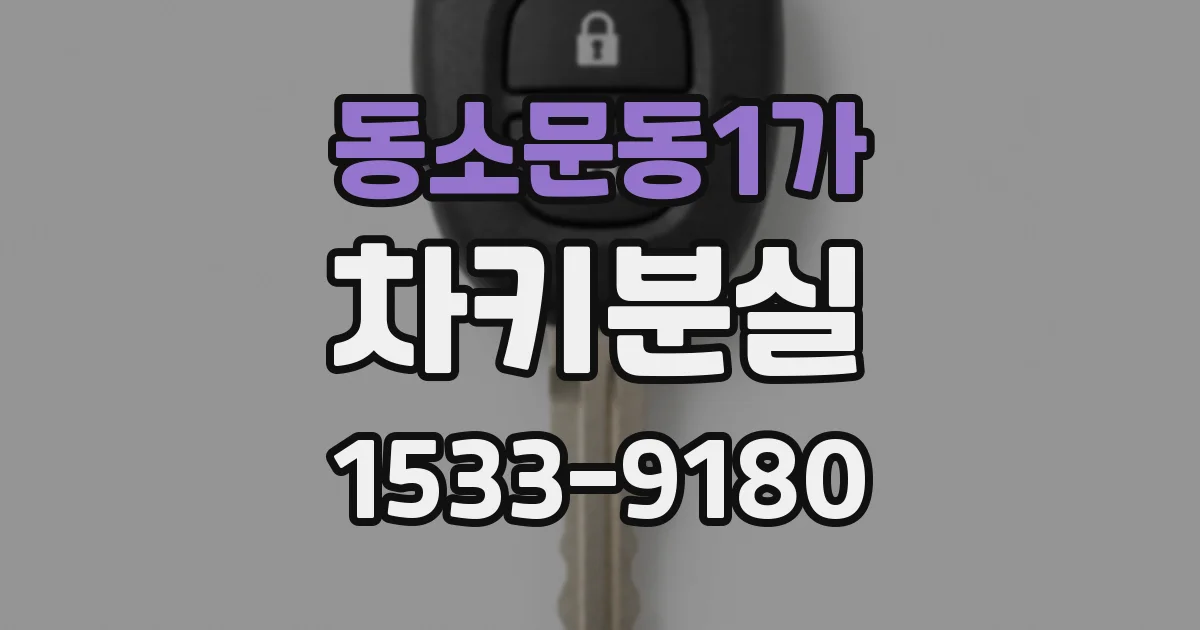 동소문동1가 차키분실