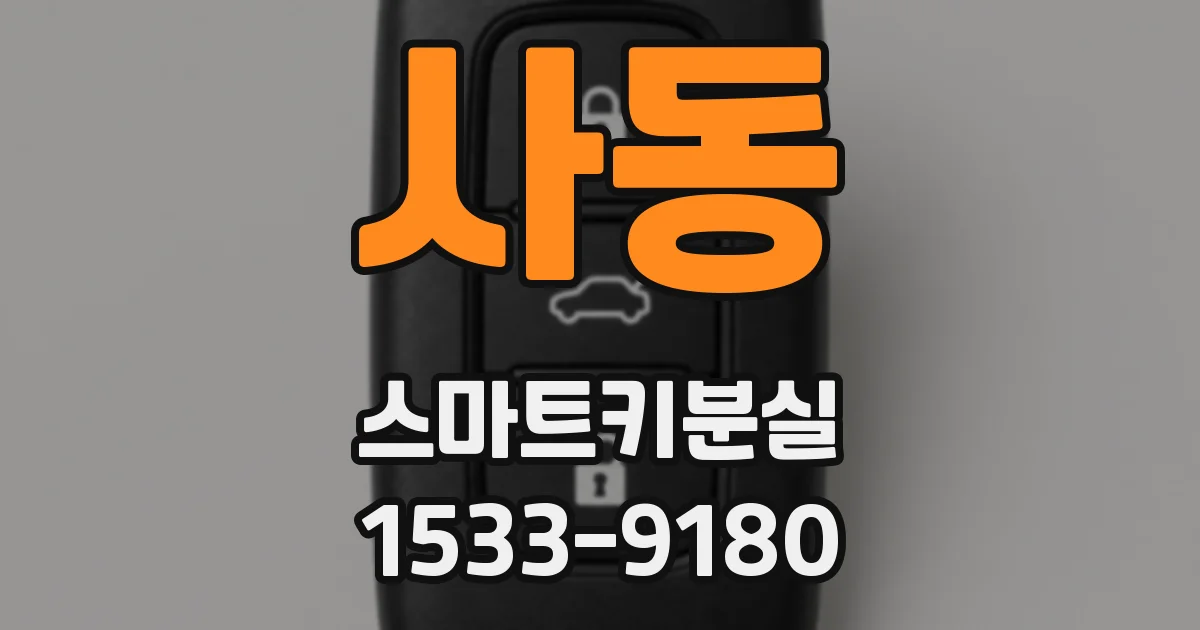 사동 스마트키분실